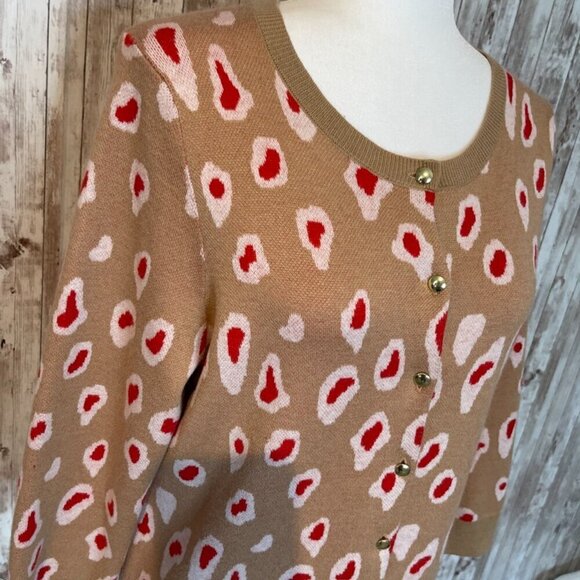 Banana Republic Tan Cardigan with Gold Buttons size Large - Picture 2 of 4